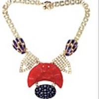 JANE STONE Bunte Kristall Mode Strass Halskette