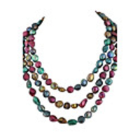 JANE STONE Bunte Perlen Fashion Chunky Opulente Halskette