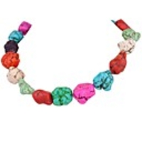 JANE STONE Bunte Stein Chunky Fashion Statement Halskette