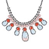 JANE STONE Colorful Flower Crystal Strass Fashion Statement Halskette
