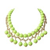 JANE STONE Fashion Süßigkeit-Farben Perlen Halskette mit Anhänger