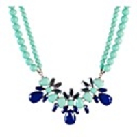 JANE STONE Fashion Statement Bib Perlen Frauen Halskette mit Kristall Anhänger