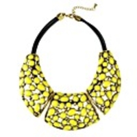 JANE STONE Gelb Blase Cluster Fashion Party Opulente Halskette