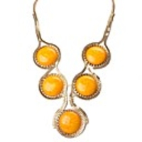 JANE STONE Gelb Gold Mini Bubble-Halskette Erklärung Schmuck