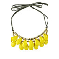 JANE STONE Gelb Tropfenkontur Chunky Bib Erklärung Bubble-Halskette