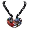 JANE STONE Heart Full of Flower Bloom Halskette Chunky Schmuck