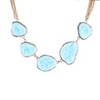 JANE Stone Light Blue Stone Shaped Fashion Statement Halskette