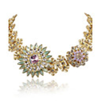 JANE STONE Luxuriöse Opulente Halskette Kristall Frauen Modeschmuck