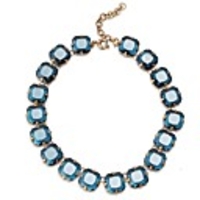 JANE STONE Marineblau Cube Fashion Statement Halskette