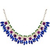 JANE STONE Mode Luxus Kristall Halskette für Frauen mit Long Chain