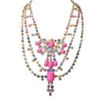 JANE STONE Mode Personalisierte Süßigkeiten Farbe Opulente Halskette Damen Modeschmuck