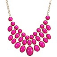 JANE STONE Multi-Color-Oval Anhänger Kette Halskette Damen Modeschmuck