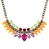 JANE STONE New Fashion Multi-Color-Anhänger-Halskette Preiswert Schmuck für Frauen