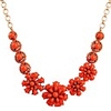 JANE STONE orange Gold Flower Blase Opulente Halskette