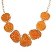 JANE STONE orange Stein Shaped Fashion Statement Halskette