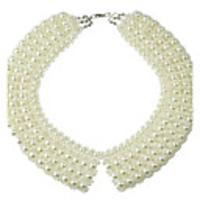 JANE STONE Perlen Rosenkranz Halsband Perlen Halskette Braut Halskette