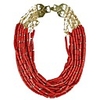 JANE STONE Red Cluster Perlen Fashion Statement Halskette