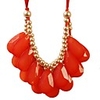 JANE STONE Red tropfenförmigen Fashion Statement Lätzchen Halskette