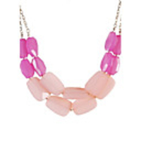 JANE STONE Rosa Rose Red Fashion Statement Goldkette Kette für Frauen