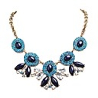 JANE STONE Runde Goldkette Blume Fashion Statement Halskette