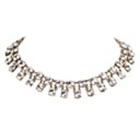 JANE STONE Silver Crystal Kette Fashion Statement Halskette