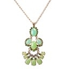 JANE STONE Spring Green Goldkette Kristall Halskette L?tzchen Erkl?rung