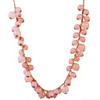 JANE STONE Tiny rosa Perlen Halskette Blase Erklärung Schmuck