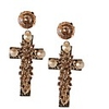 JANE STONE Trendy New Ankunft Glänzende Golden Cross Perlen Ohrringe für Frauen