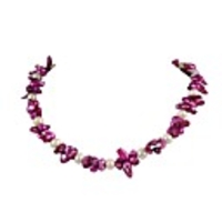 JANE STONE Wei? Pferdeschwanz Perle Fashion Statement Halskette