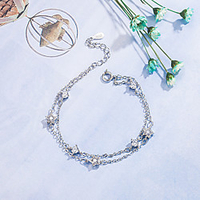 Japan und Südkorea Diamant blau Kristall Kunst Mädchen Armband weibliches Licht Luxus fünfzackigen Stern Armband Temperament Mode Star Schmuck Lightinthebox