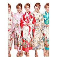 Japanische Graceful Lady Polyester Frauen Ethnische Kostüm