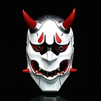 Japanische Hannya Omen Maske Inspiriert von Cosplay Weiß Horror Weihnachten Weihnachten Halloween Karneval Erwachsene Herrn Damen