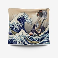 japanische Malerei Stil Kanagawa Welle Wandteppich Kunst Dekor Decke Vorhang hängen zu Hause Schlafzimmer Wohnzimmer Dekoration Ukiyo-e Meer Ozean Sonne
