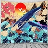 japanischer Malstil ukiyo-e Wandteppich Kunst Dekor Decke Vorhang hängen zu Hause Schlafzimmer Wohnzimmer Dekoration Wal Tier Meer Ozean Welle Mountian Kran Lightinthebox
