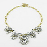 Kushang Edelstein Blumen Übertreibung Schlüsselbein Halskette