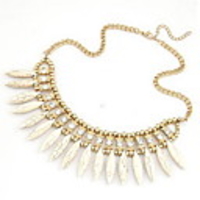 Kushang Fashion Purl Diamant Süße Halskette (weiß)