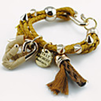 Kushang Handmade Punkniet Armband (Gelb)