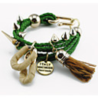 Kushang Handmade Punkniet Armband (Grün)