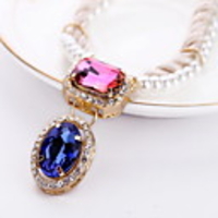 Kushang Koreanisch Weave Edelstein-Halsketten-Strickjacke