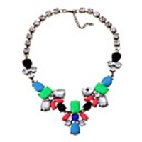 Kushang Kristall-Mode Retro-Halskette