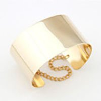 Kushang Punk Metal Einfache Armband (Gold)