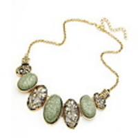 Kushang Punk Metal Hohl Harz Halskette