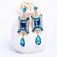 Kushang Sakura Drops Diamant-Ohrstecker (blau)