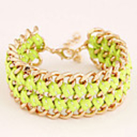 Kushang Weisewebart Einfache Webart-Armband (Grün)