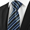 Kuss Krawatte Gestreift Blau Schwarz Formal Business Herren-Krawatte,  die Hochzeits-Souvenirs