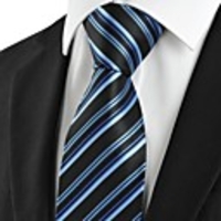 Kuss Krawatte Gestreift Blau Schwarz Formal Business Herren-Krawatte,  die Hochzeits-Souvenirs