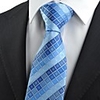 Kuss Krawatte New Blue Checked Bindung der Männer Anzug Krawatte Formal Wedding Holiday Special Geschenk