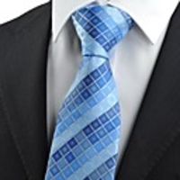 Kuss Krawatte New Blue Checked Bindung der Männer Anzug Krawatte Formal Wedding Holiday Special Geschenk
