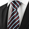 Kuss Krawatte New Blue Striped Plum JACQUARDWEBSTUHL Mens-Krawatte,  Hochzeit Ferien