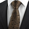 Kuss Krawatte New Brown Paisley Exotische JACQUARDWEBSTUHL Herren-Krawatte,  die Hochzeits-Souvenirs